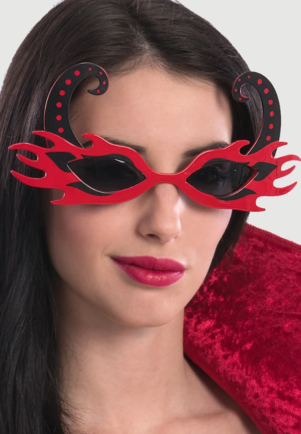 Kırmızı Alevli Parti Gözlüğü ( Lisinya ) Kırmızı Alevli Parti Gözlüğü ( Lisinya )