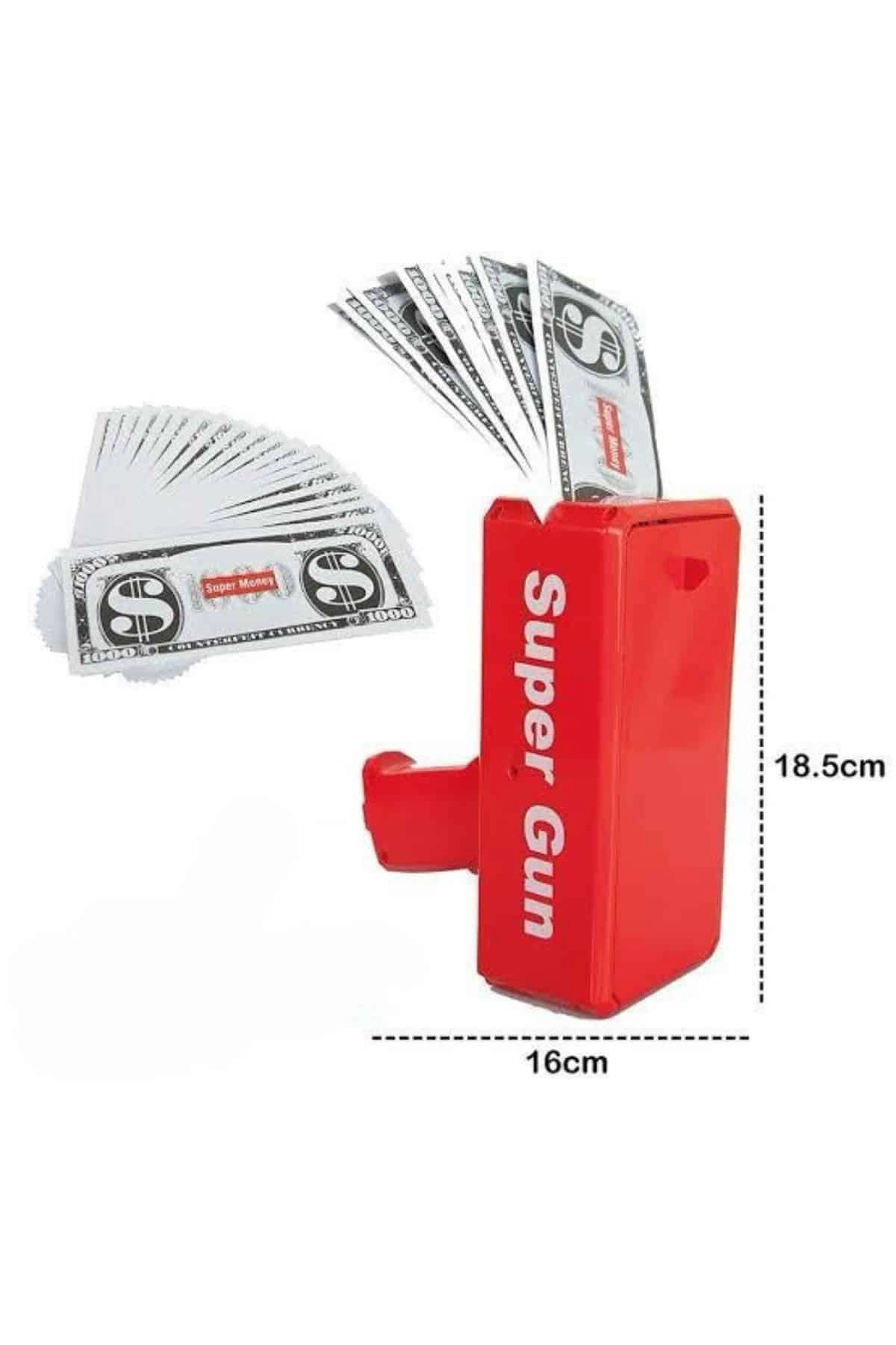 Kırmızı Çocuklara Özel Para Fırlatma Makinesi Para Saçma Tabancası ( Lisinya )