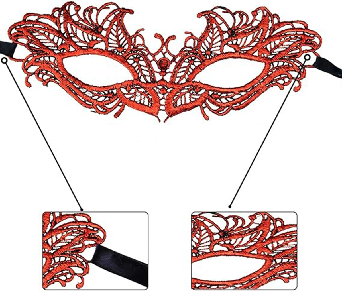 Kırmızı Dantel Masquerade Maskesi 5 No ( Lisinya ) Kırmızı Dantel Masquerade Maskesi 5 No ( Lisinya )