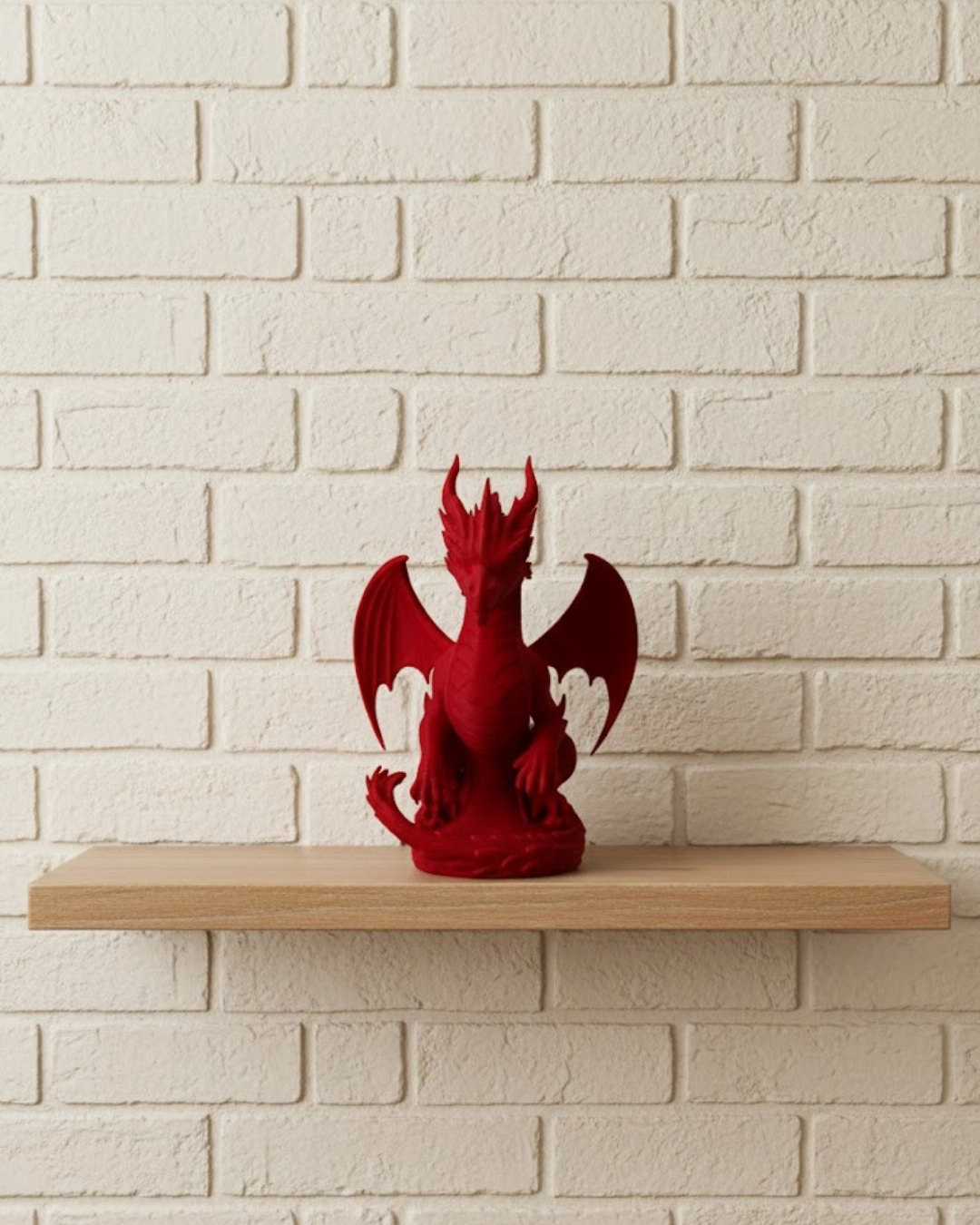 Kırmızı Ejderha Biblo 12 Cm Dekoratif Fantastik Obje Hediyelik Süs Eşyası ( Lisinya )