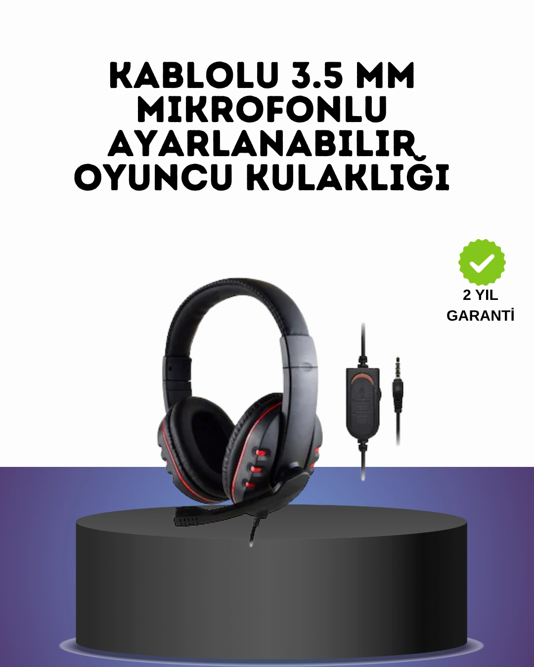Kırmızı  Headset Mikrofonlu Sağlam Kablolu Konforlu ( Lisinya )