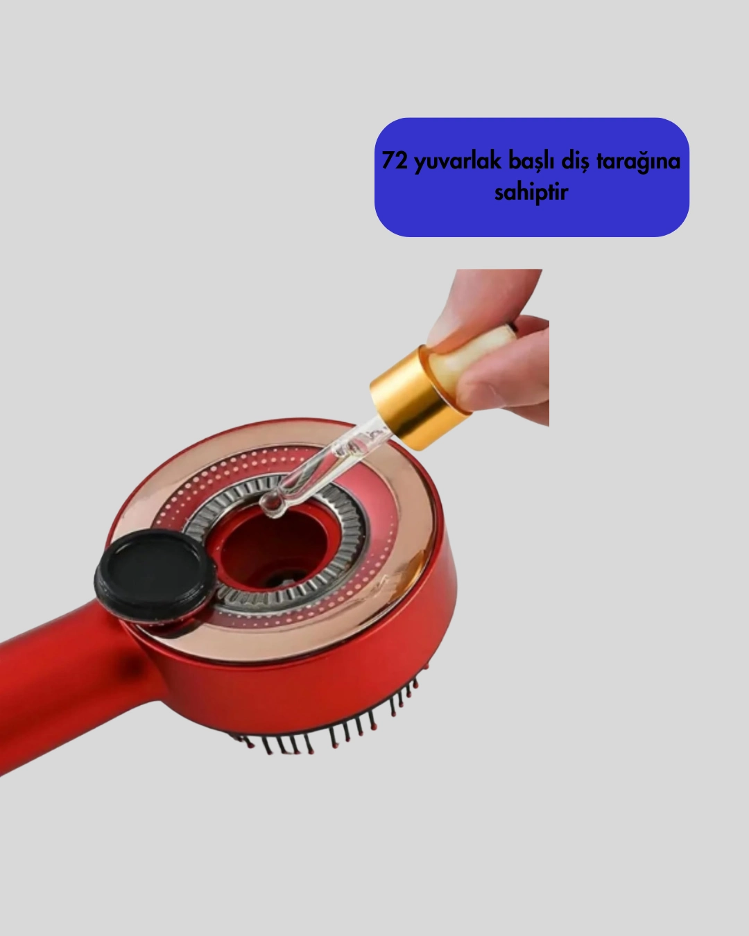 Kırmızı Işık Terapi Özellikli Saç Derisi Masaj Tarak Anti Dökülme ( Lisinya )