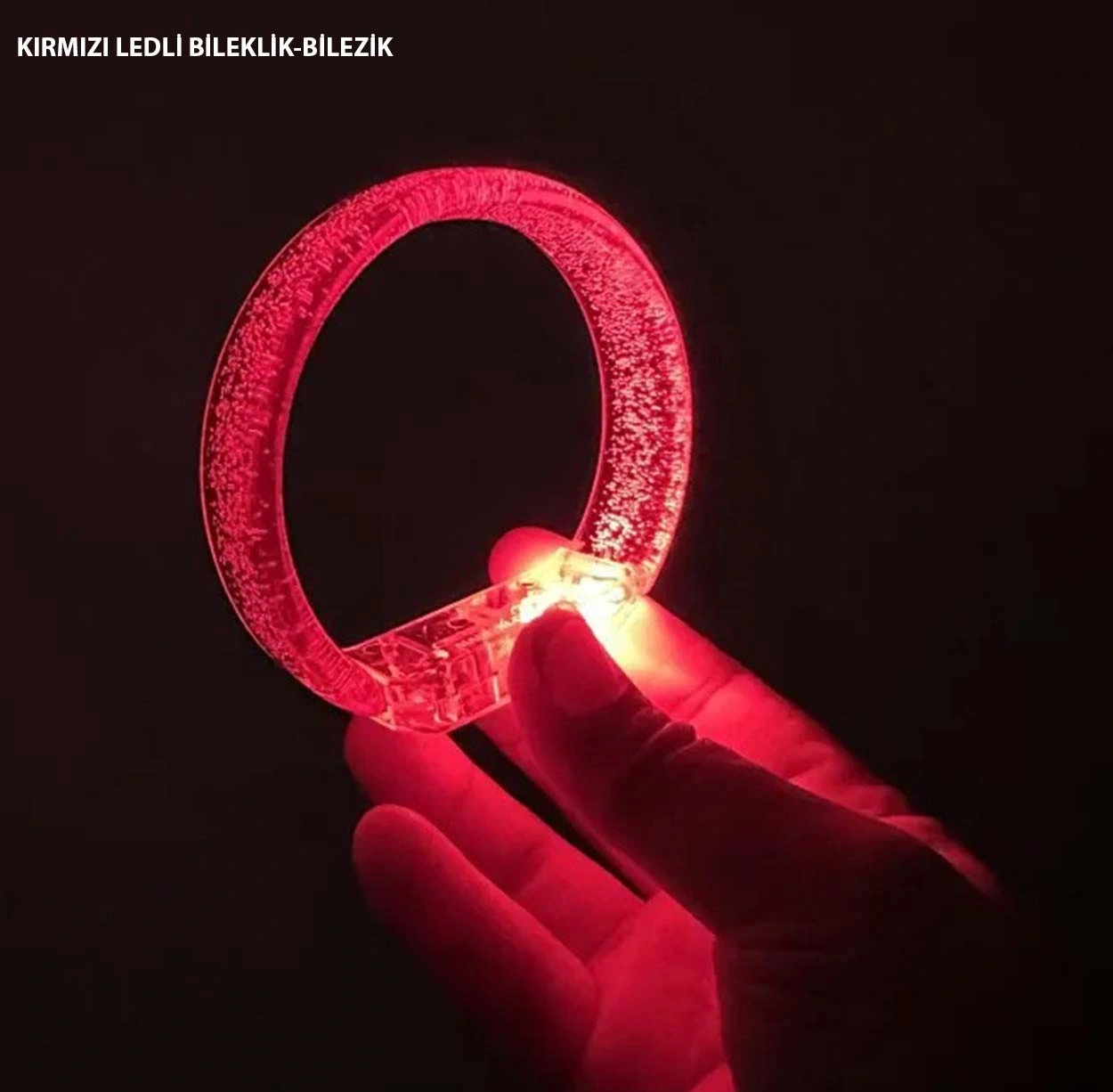Kırmızı Led Işıklı Baskı Yapılabilen Pilli Bileklik Bilezik 1,5 Cm Genişlik ( Lisinya ) Kırmızı Led Işıklı Baskı Yapılabilen Pilli Bileklik Bilezik 1,5 Cm Genişlik ( Lisinya )