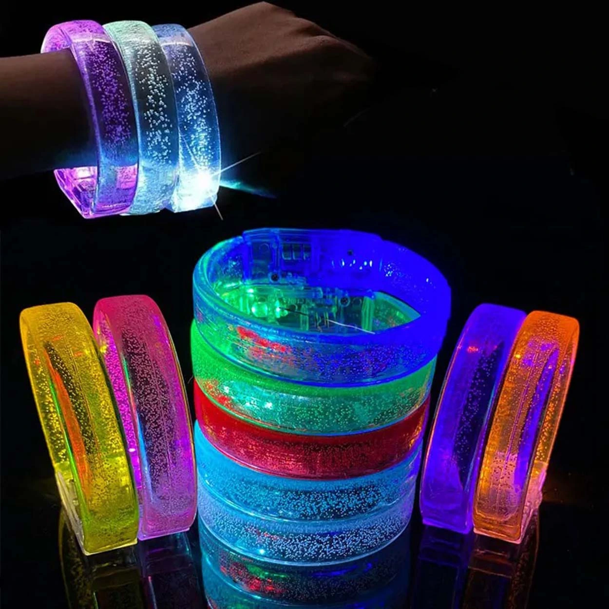 Kırmızı Led Işıklı Baskı Yapılabilen Pilli Bileklik Bilezik 1,5 Cm Genişlik ( Lisinya ) Kırmızı Led Işıklı Baskı Yapılabilen Pilli Bileklik Bilezik 1,5 Cm Genişlik ( Lisinya )