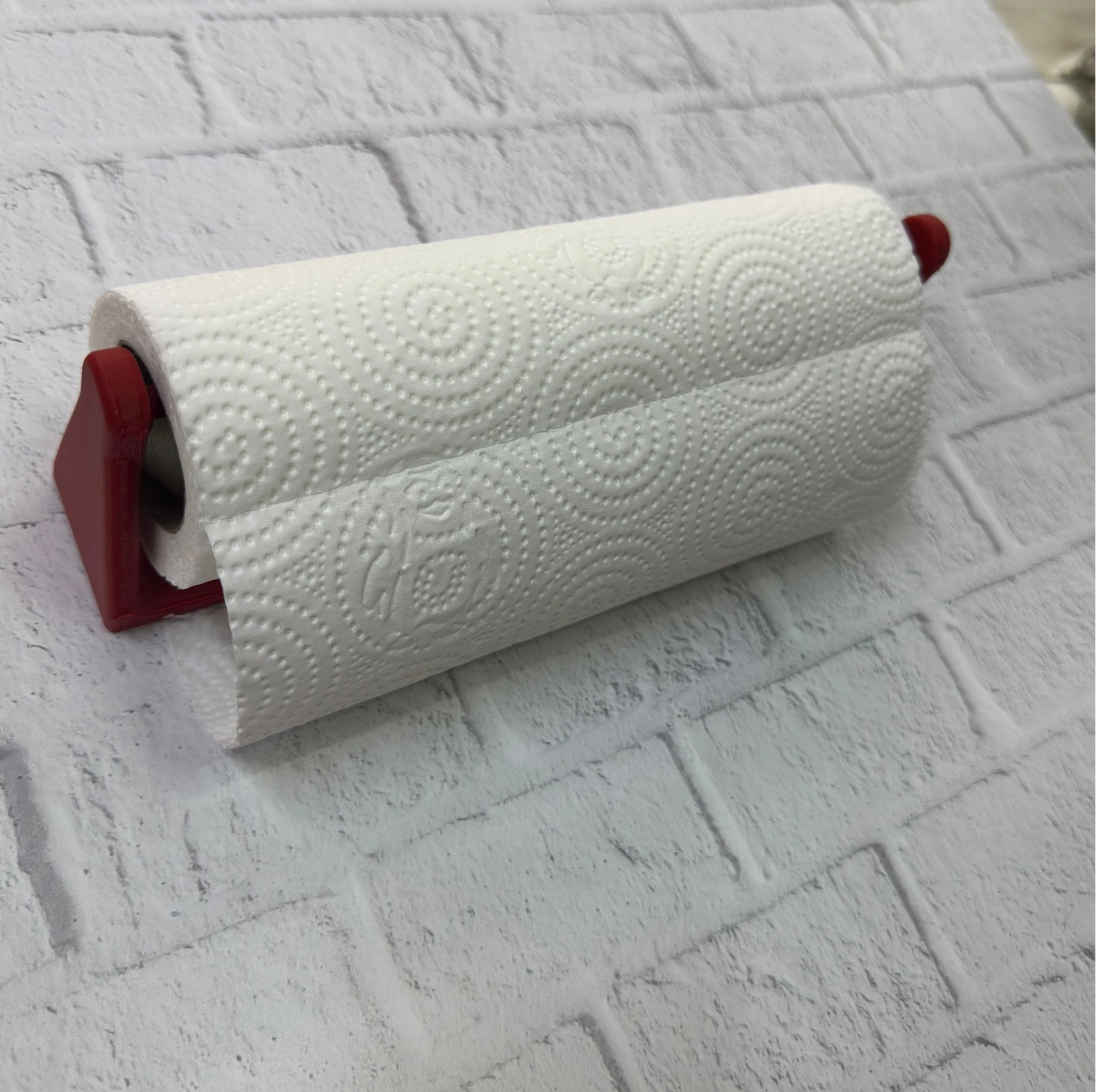 Kırmızı Peçete Tutucu Duvara Monte Pratik Kağıt Havlu Askısı ( Lisinya )