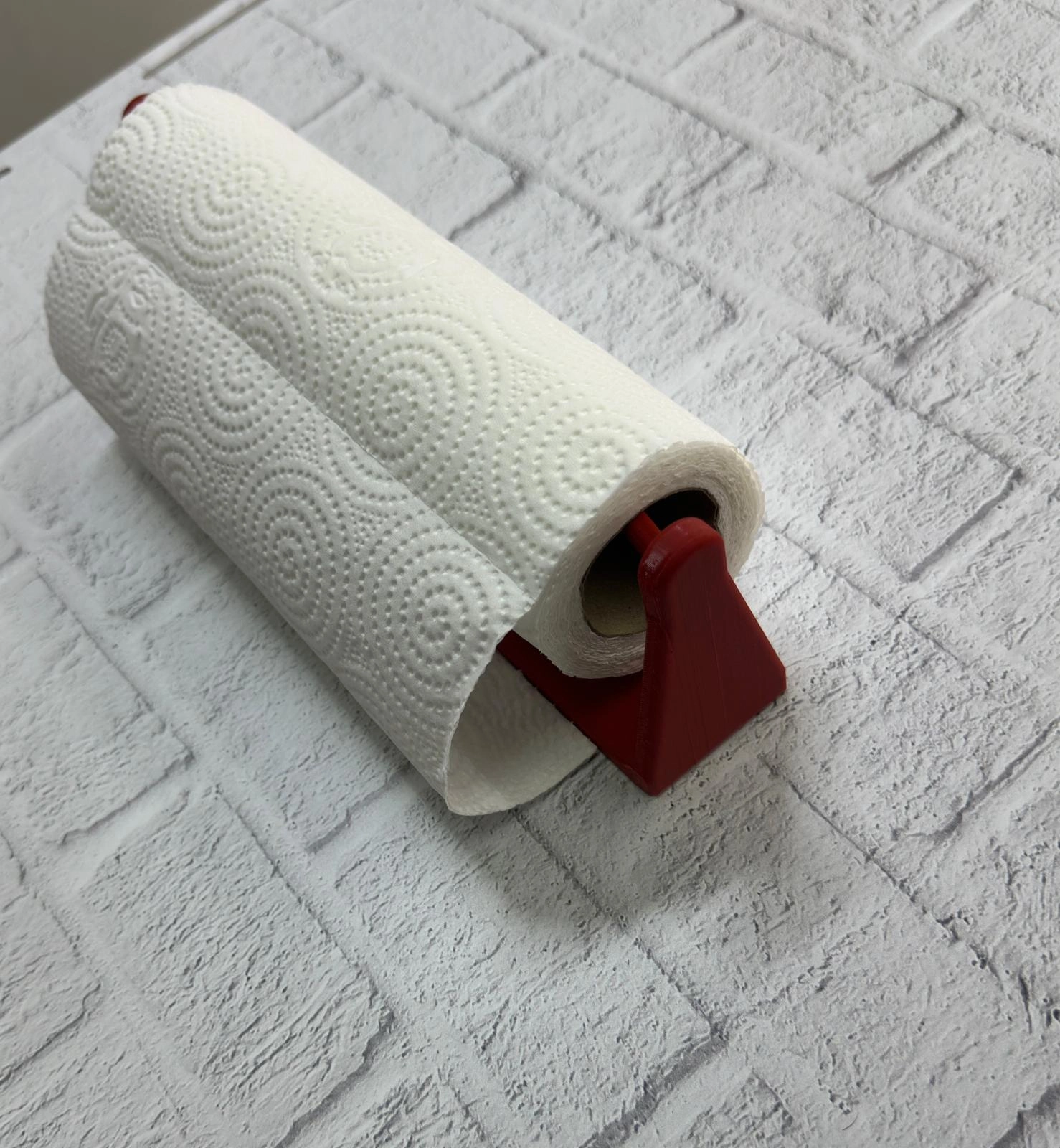 Kırmızı Peçete Tutucu Duvara Monte Pratik Kağıt Havlu Askısı ( Lisinya )