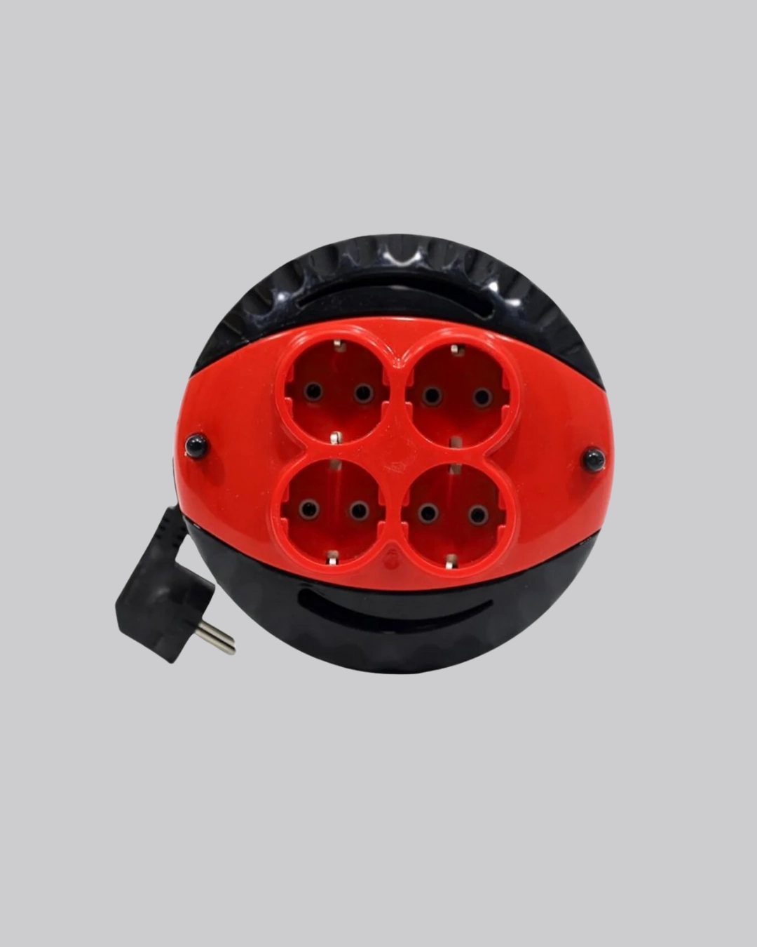 Kırmızı Renk 5 Metre 4’lü Kablolu Priz Makarası ( Lisinya )