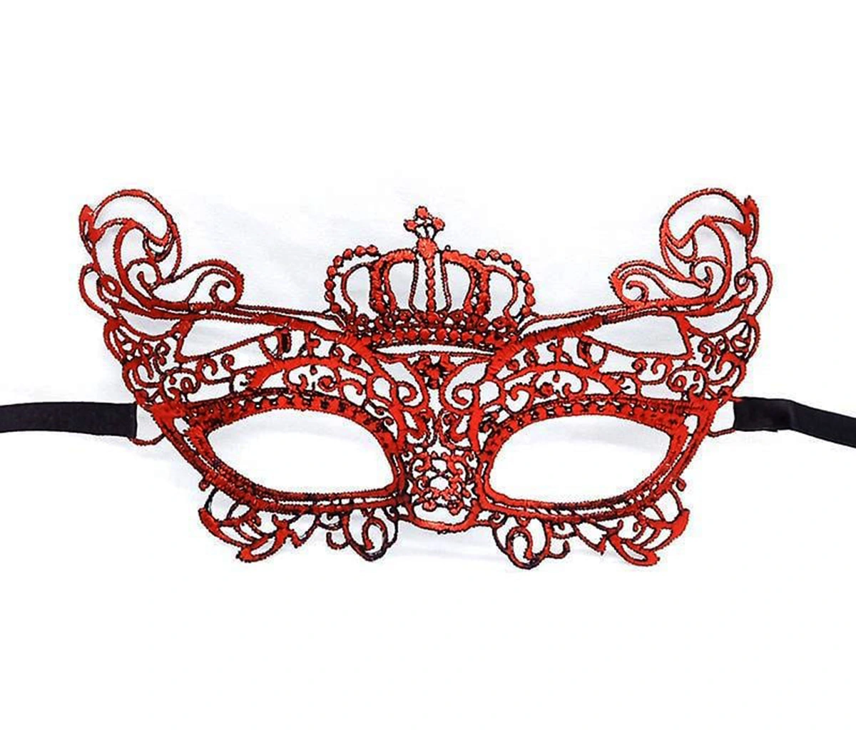 Kırmızı Renk Dantel Örgü İşlemeli Parti Maskesi Model 2 ( Lisinya ) Kırmızı Renk Dantel Örgü İşlemeli Parti Maskesi Model 2 ( Lisinya )
