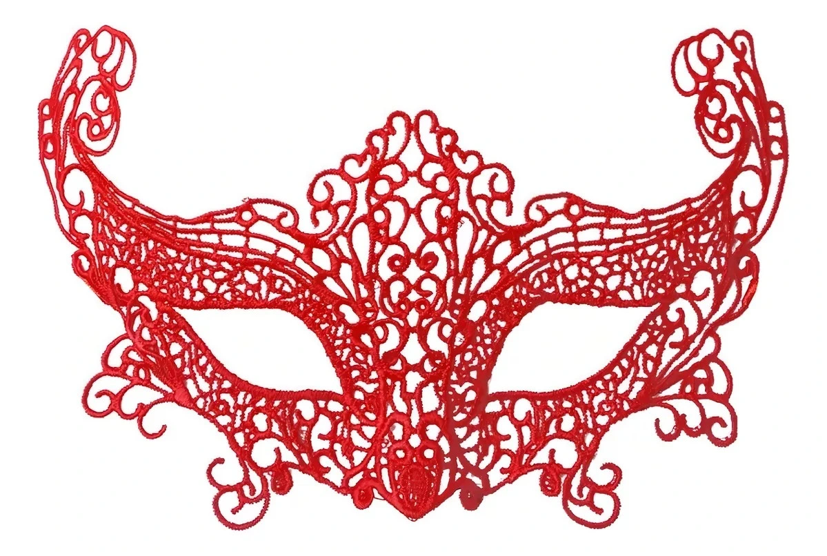 Kırmızı Renk Dantel Örgü İşlemeli Parti Maskesi Model 3 ( Lisinya ) Kırmızı Renk Dantel Örgü İşlemeli Parti Maskesi Model 3 ( Lisinya )