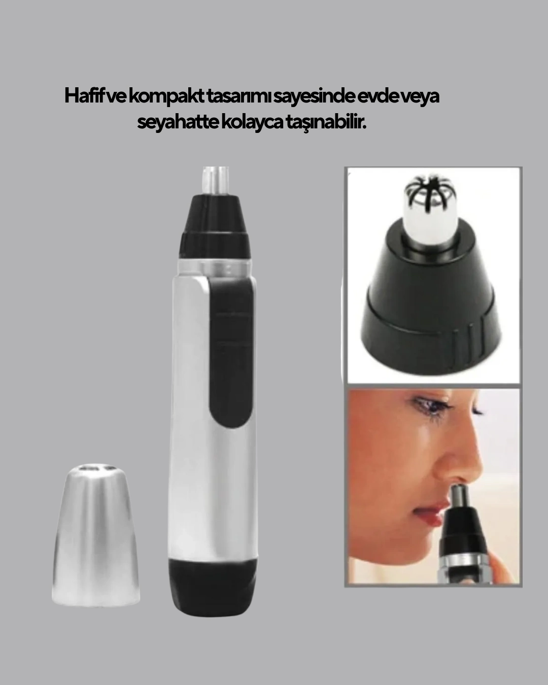 Kişisel Burun Ve Kulak Tıraş Makinesi 3d Kavisli Bıçak Ve Kompakt Tasarım ( Lisinya ) Kişisel Burun Ve Kulak Tıraş Makinesi 3d Kavisli Bıçak Ve Kompakt Tasarım ( Lisinya )