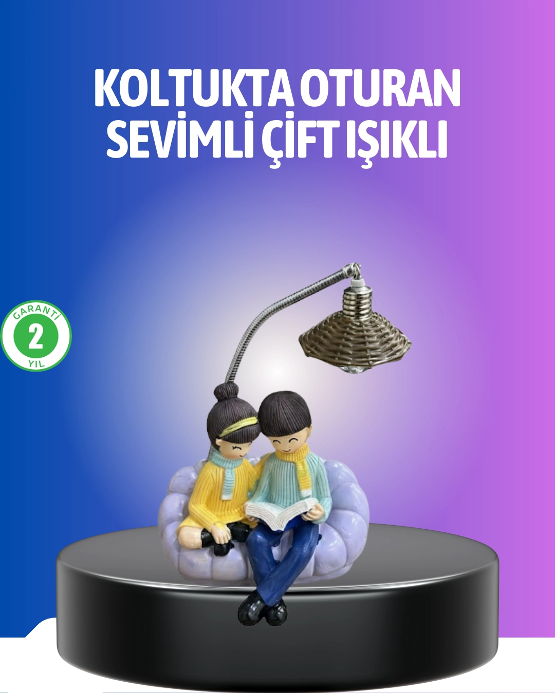 Kitap Okuyan Çift Figürlü Gece Lambası Romantik Dekoratif Masa Lambası ( Lisinya ) Kitap Okuyan Çift Figürlü Gece Lambası Romantik Dekoratif Masa Lambası ( Lisinya )