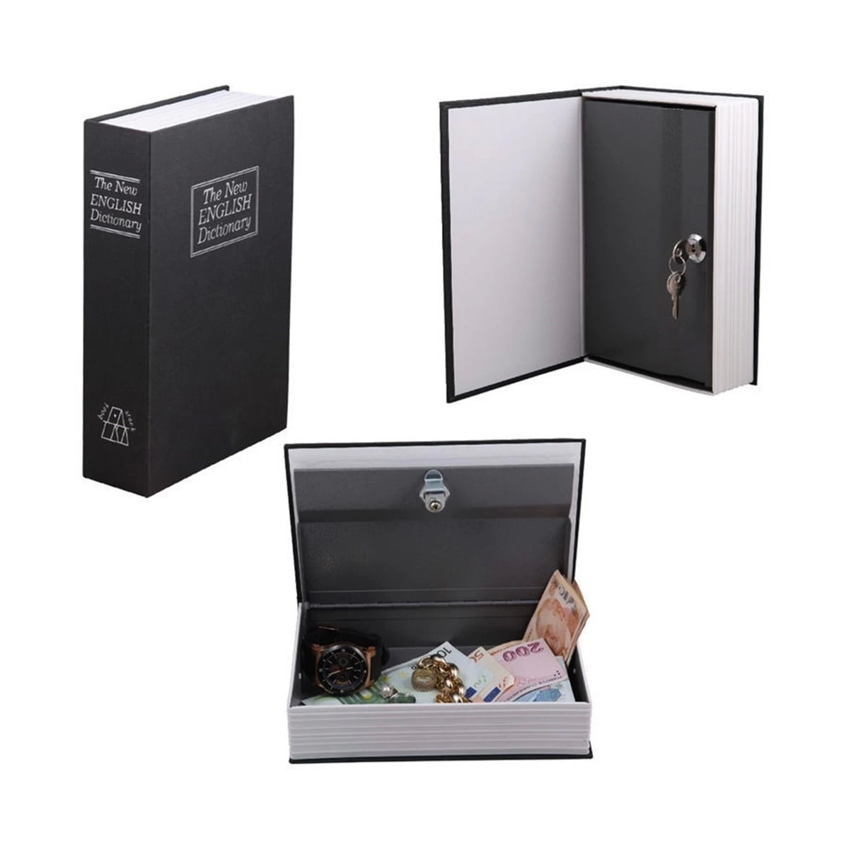 Kitap Şeklinde Gizli Kasa Kilitli kumbara Büyük Boy ( Lisinya ) Kitap Şeklinde Gizli Kasa Kilitli kumbara Büyük Boy ( Lisinya )