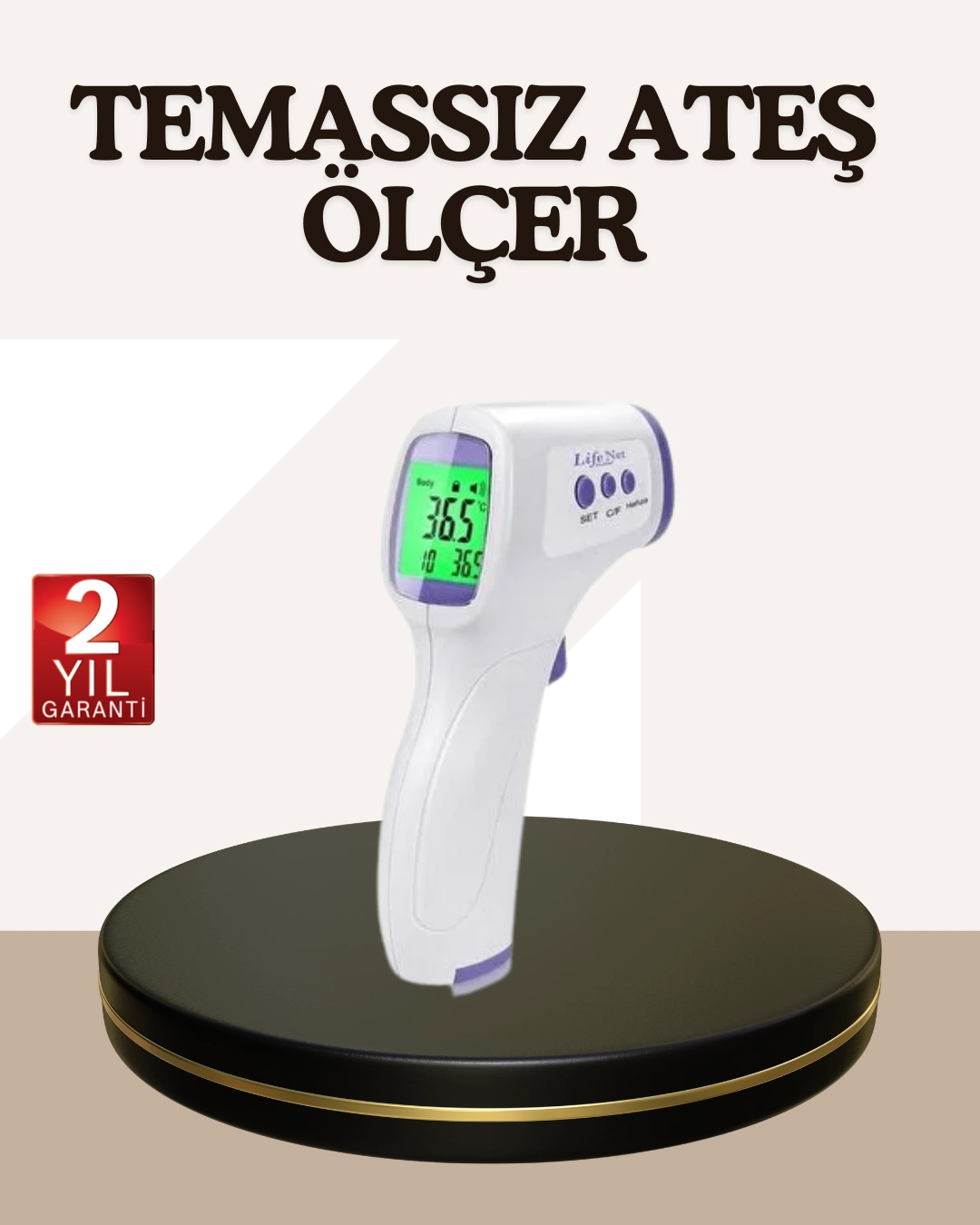 Kızılötesi Alından Temassız Ateş Ölçer Akıllı Sesli Uyarı ( Lisinya )