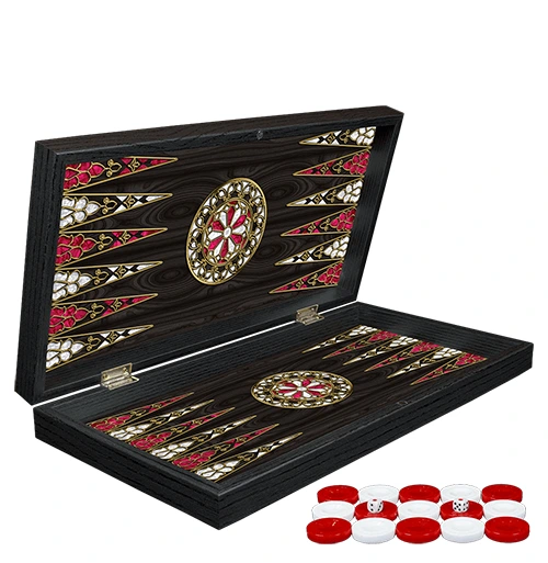 Klasik Sedef İşlemeli Tavla Model 2 ( Lisinya )