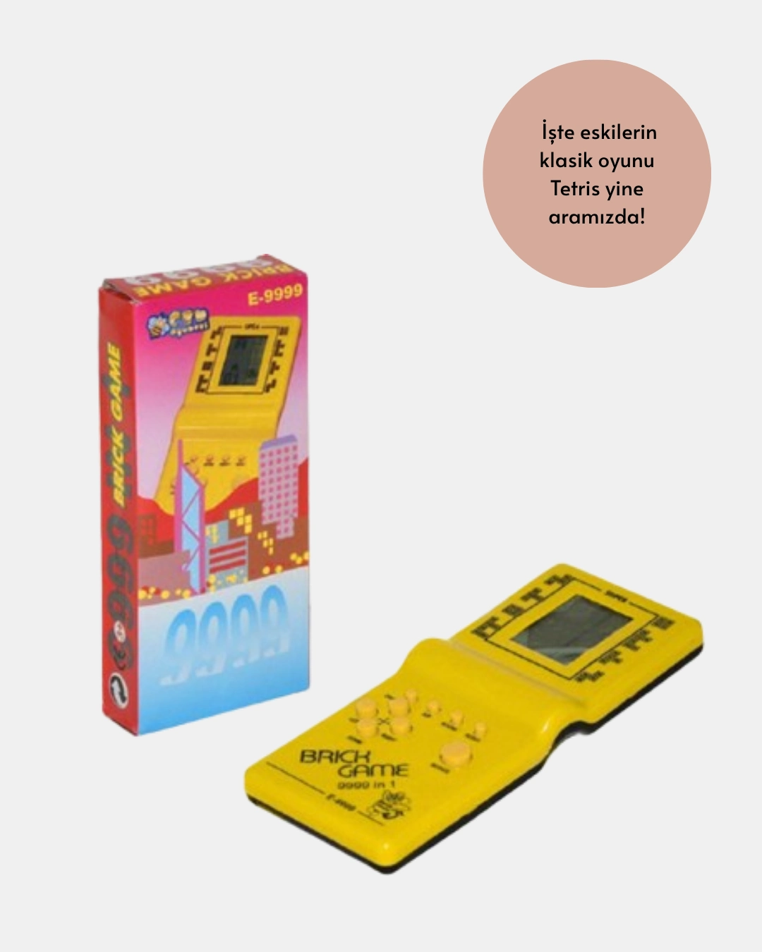 Klasik Tetris Oyunu El Konsolu – Taşınabilir Pil İle Çalışan Retro El Aterisi ( Lisinya )