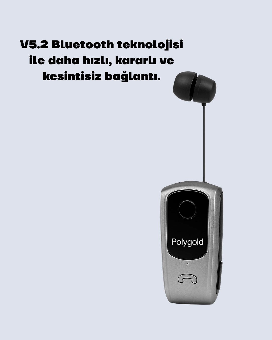 Klipsli Tasarımlı Bluetooth Kulaklık Uzun Pil Ömrü ( Lisinya )