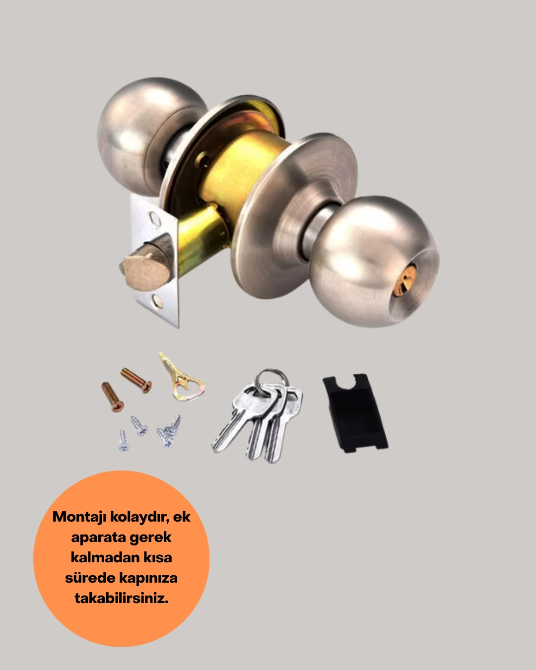 Kolay Montajlı Modern Tasarım Topuzlu Kilit ( Lisinya )