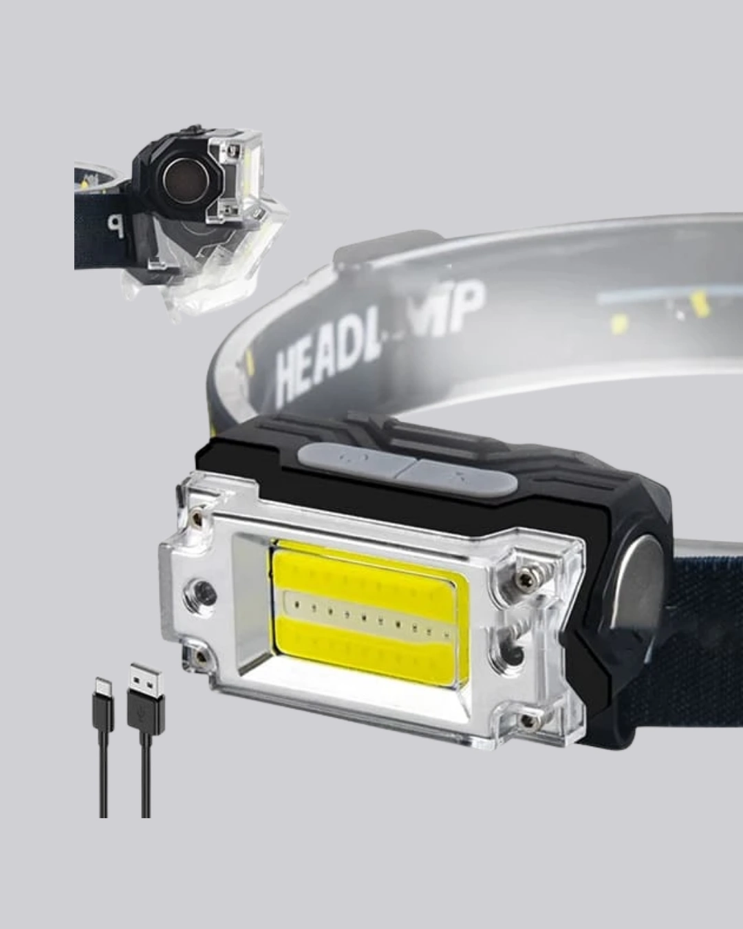 Kompakt Led Kafs Feneri Usb Şarjlı Manyetik 2 Işık Modlu 215 Lümen ( Lisinya )