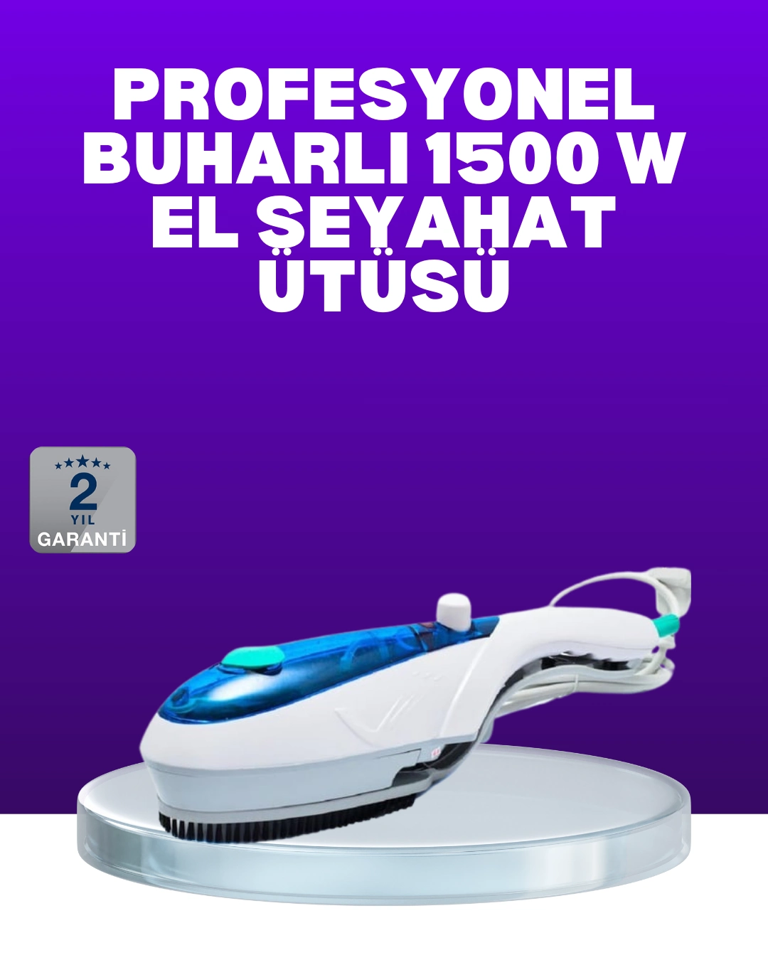 Kompakt Seyahat Tipi Buharlı Ütü Pratik Kırışıklık Açıcı ( Lisinya )