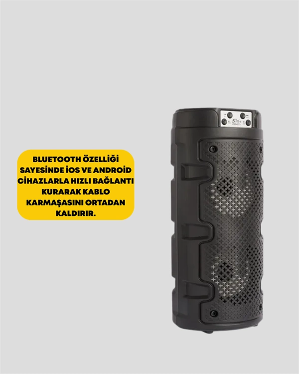 Kompakt Tasarım, Yüksek Ses Performansı – Çoklu Giriş Seçenekli Kablosuz Hoparlör (bluetooth, Usb, Sd Kart, Aux) ( Lisinya )