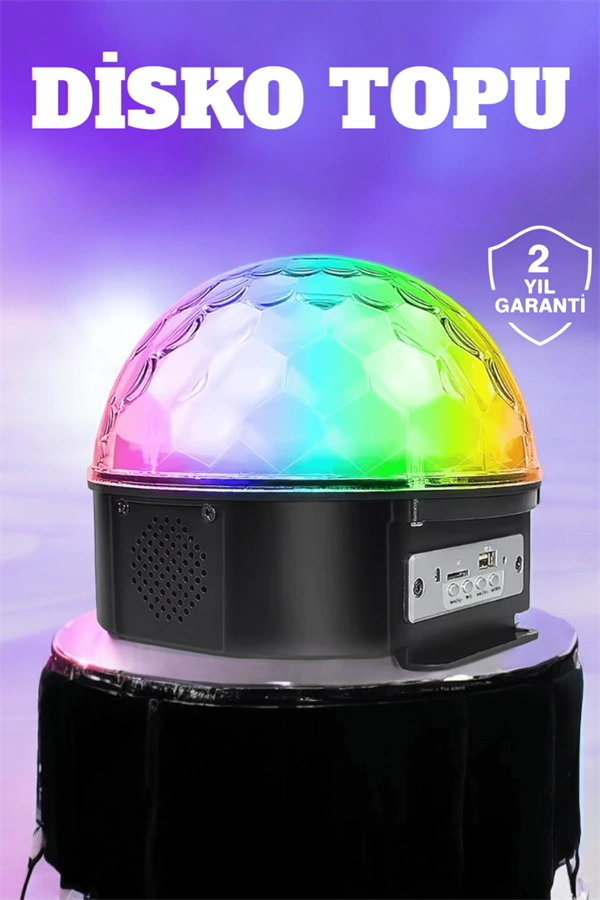 Kompakt Tasarımlı, Telefon Kontrollü Disko Topu Işıkları ( Lisinya )
