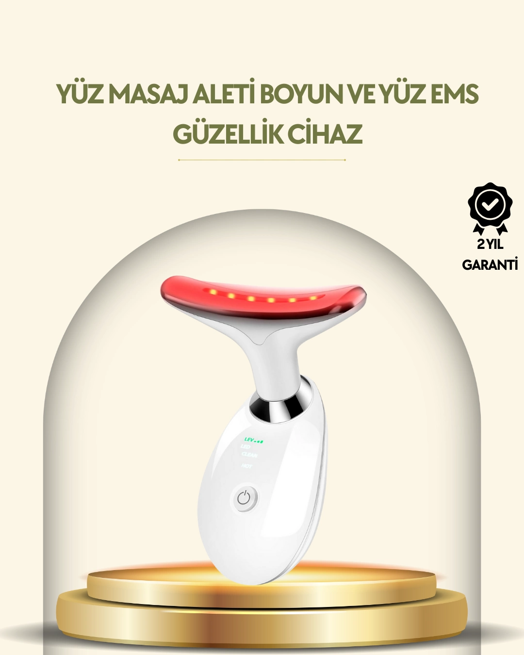 Kompakt Ve Taşınabilir Cilt Bakım Cihazı – 3 Fonksiyonlu, Usb Şarjlı, Led Işıklı Güzellik Aleti ( Lisinya )