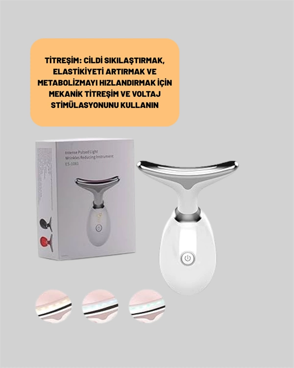 Kompakt Ve Taşınabilir Cilt Bakım Cihazı – 3 Fonksiyonlu, Usb Şarjlı, Led Işıklı Güzellik Aleti ( Lisinya )