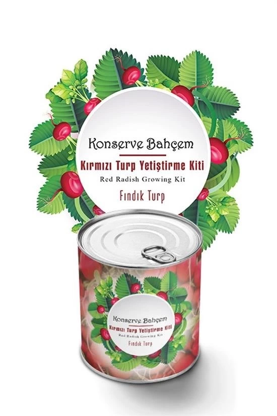 Konserve Bahçem Evde Konservede Fındık Turp Yetiştirme Kiti ( Lisinya ) Konserve Bahçem Evde Konservede Fındık Turp Yetiştirme Kiti ( Lisinya )