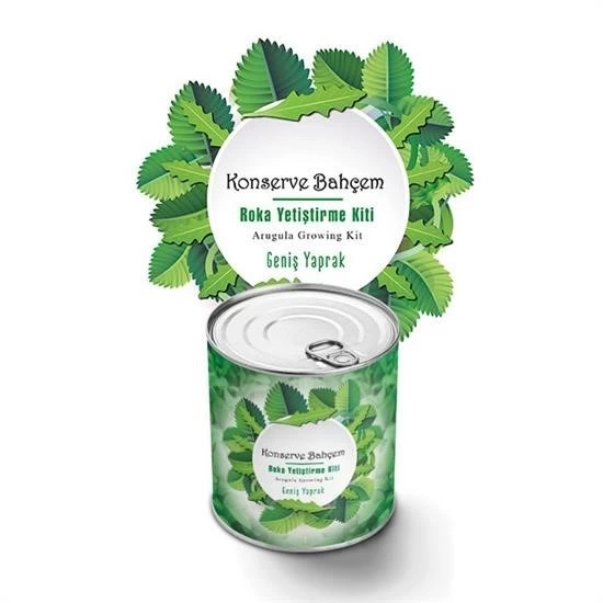 Konserve Bahçem Evde Konservede İri Yapraklı Roka Yetiştirme Kiti ( Lisinya ) Konserve Bahçem Evde Konservede İri Yapraklı Roka Yetiştirme Kiti ( Lisinya )