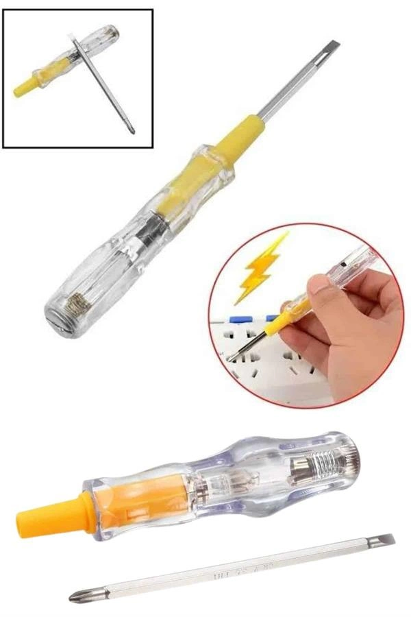 Kontrol Kalemi Çift Başlıklı Şeffaf Elektrik Testi Değişken Uçlu ( Lisinya )