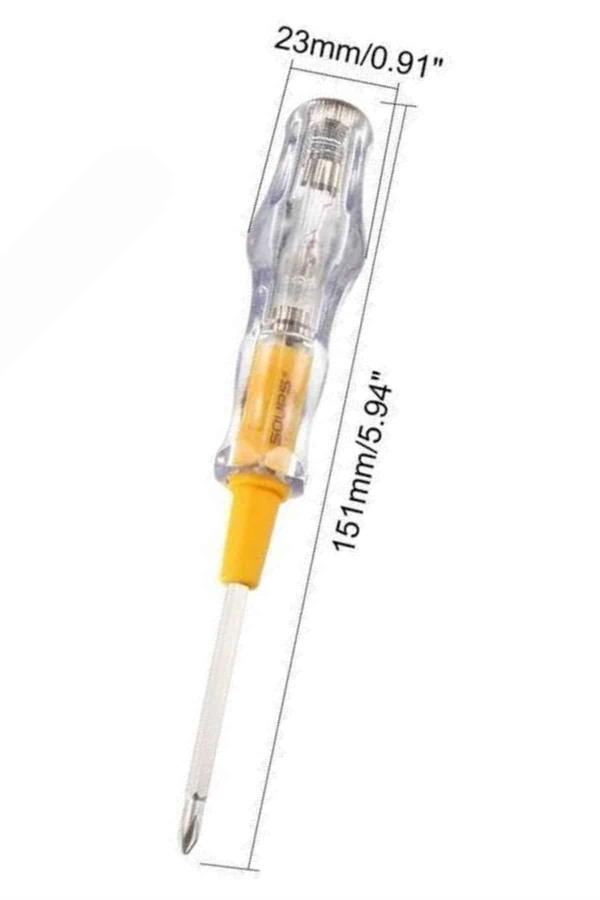 Kontrol Kalemi Çift Başlıklı Şeffaf Elektrik Testi Değişken Uçlu ( Lisinya )