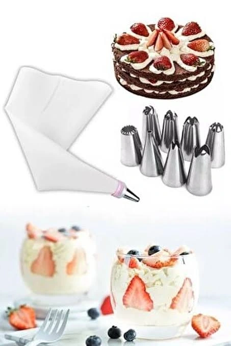 Krema Sıkma Seti 10 Parça ( Lisinya ) Krema Sıkma Seti 10 Parça ( Lisinya )