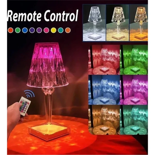 Kristal Abajur Led Kumandalı Ve Dokunmatik Masa Lambası ( Lisinya ) Kristal Abajur Led Kumandalı Ve Dokunmatik Masa Lambası ( Lisinya )