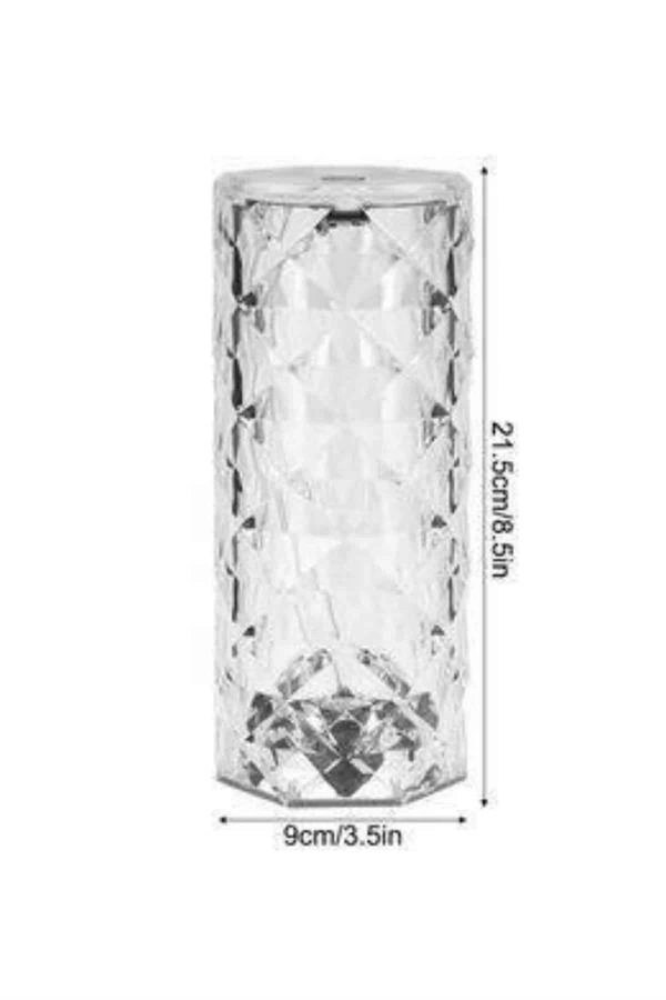Kristal Lamba Masa Lambası Şarjlı Masa Lambası Dokunmatik Sensör Usb Şarjlı ( Lisinya )