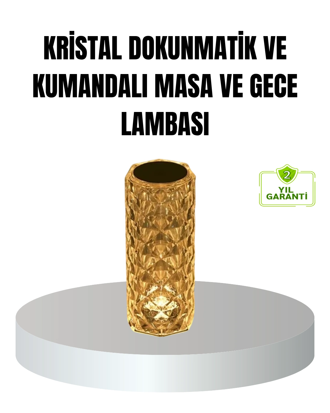 Kristal Rgb Led’li Kumandalı Masa Ve Gece Lambası – Renkli Işık Modlarıyla Şık Dekoratif Aydınlatma ( Lisinya )