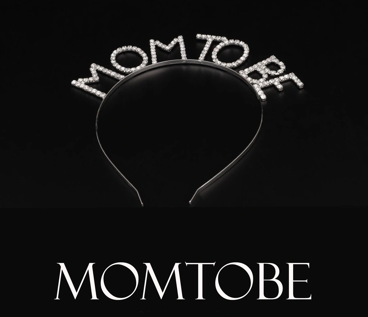 Kristal Taşlı Gümüş Renk Mom To Be Tacı Anne Tacı ( Lisinya )