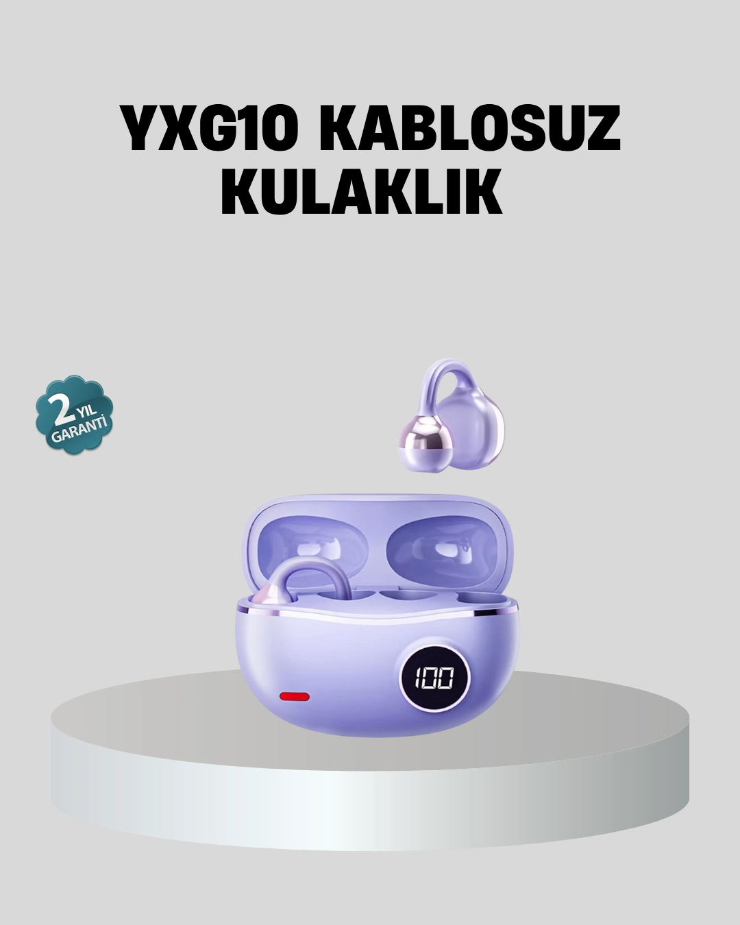 Kulak Arkası Klipsli Bluetooth Kulaklık Yxg10 Silikon Malzemeli Ergonomik ( Lisinya )