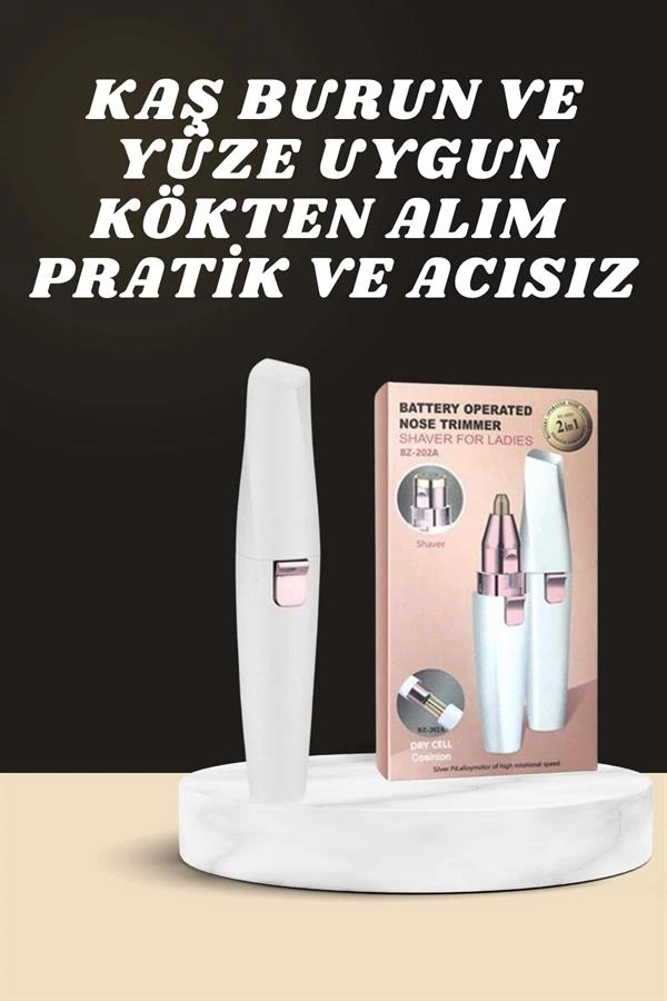 Kulak Burun Ve Yüz Epilasyon Aleti Ve Yüz Masaj Aleti İkili Cilt Bakım Seti ( Lisinya )