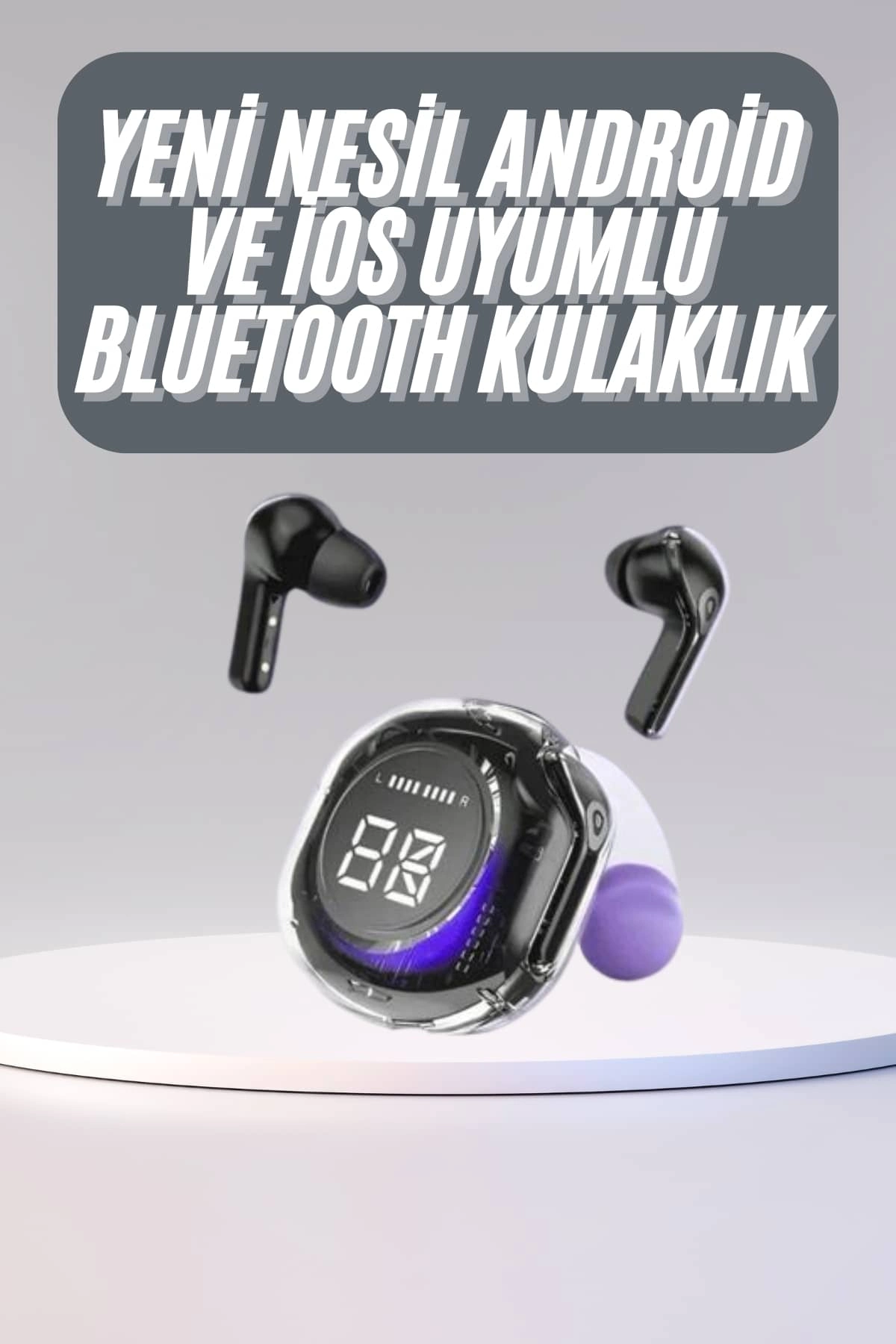 Kulak İçi Bluetooth Kulaklık Anc Enc Özellikli Şarj Göstergeli Kablosuz Kulaklık ( Lisinya )