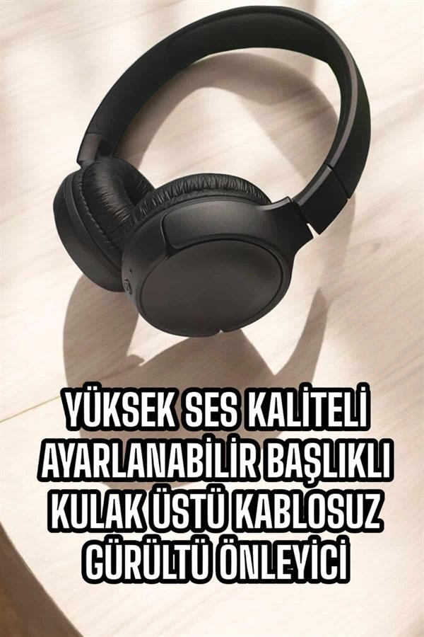 Kulak Üstü Kablosuz Bluetooth Kulaklık Gürültü Önleyici Ayarlanabilir ( Lisinya )