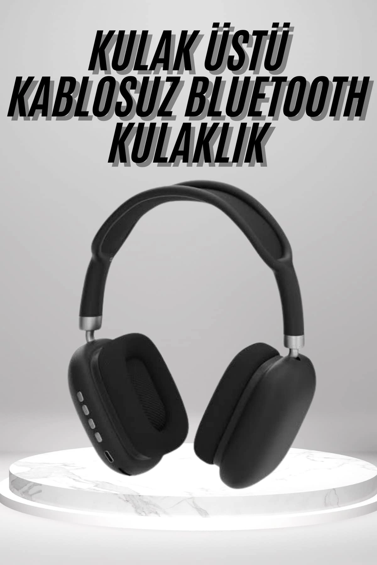 Kulak Üstü Kablosuz Bluetooth Kulaklık Yumuşak Süngerli Sd Kart Girişli ( Lisinya )