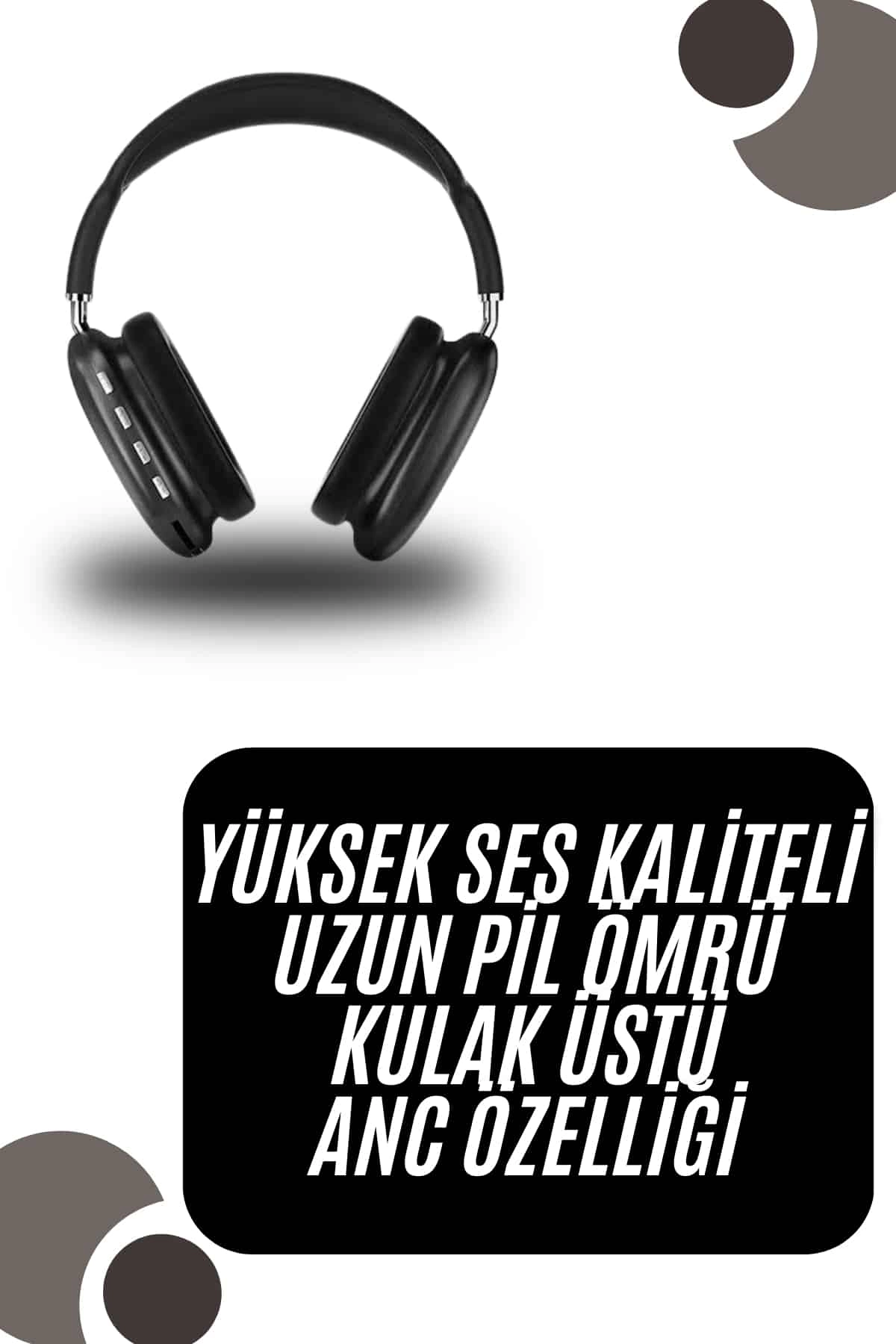 Kulak Üstü Kablosuz Bluetooth Kulaklık Yumuşak Süngerli Sd Kart Girişli ( Lisinya )