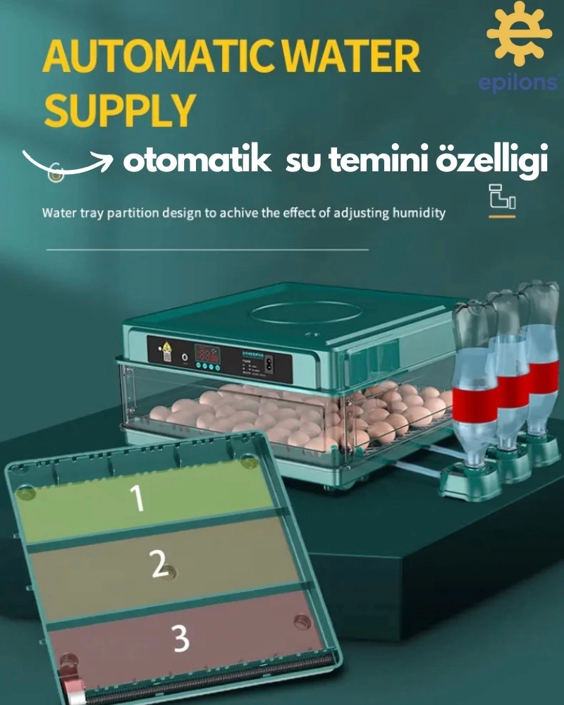 Kuluçka Makinesi Kablosuz Kamera Hediyeli 130 Lu Tam Otomatik Yedek Motorlu ( Lisinya ) Kuluçka Makinesi Kablosuz Kamera Hediyeli 130 Lu Tam Otomatik Yedek Motorlu ( Lisinya )