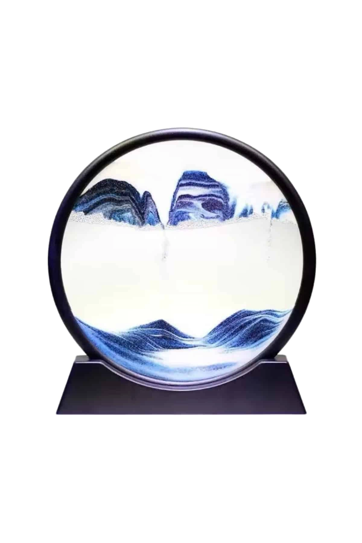 Kum Saati Yuvarlak Şık Kum Tablosu Dekoratif Kum Sulu Kum Saati ( Lisinya )