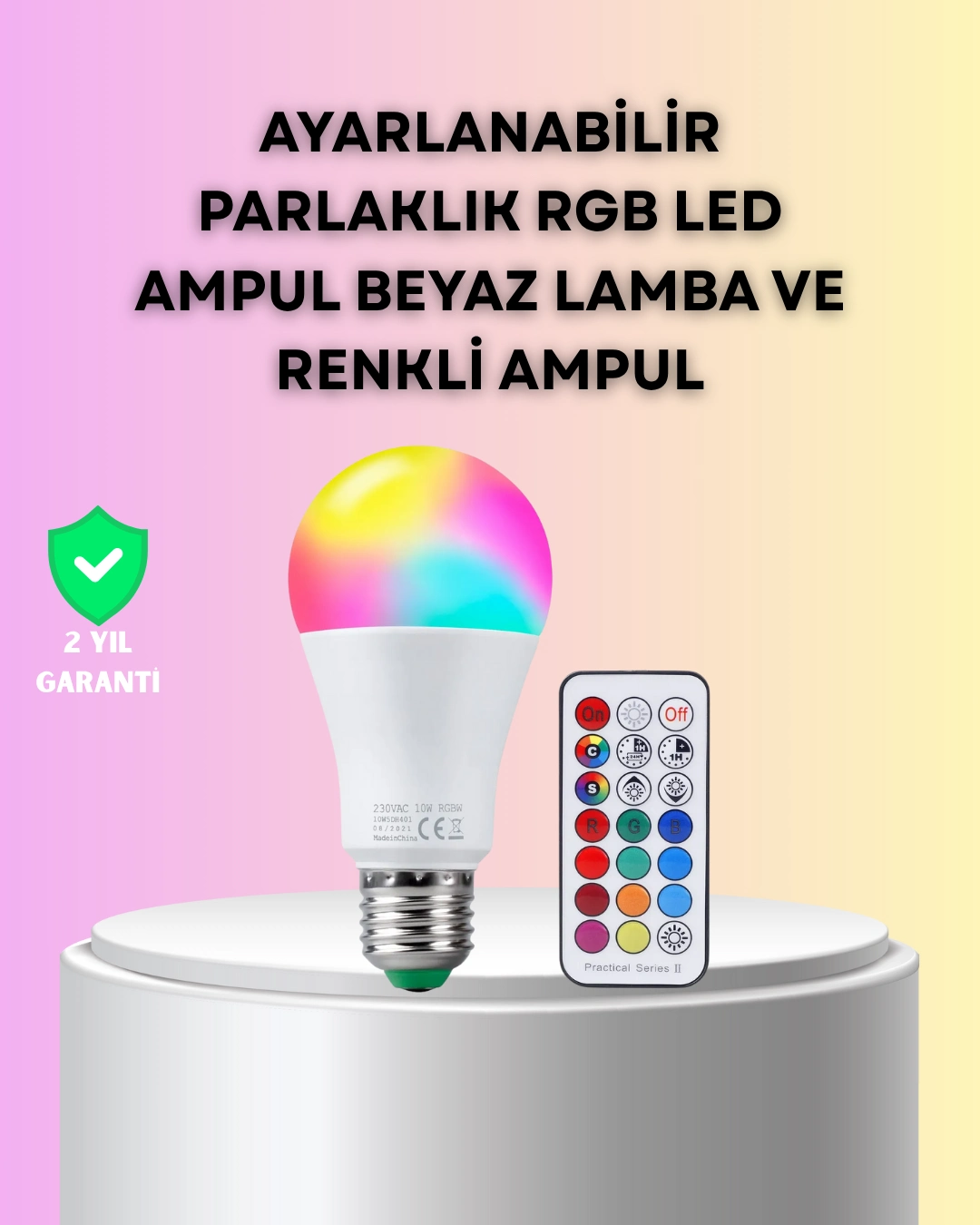 Kumanda Destekli Çok Renkli Akıllı Led Ampul ( Lisinya ) Kumanda Destekli Çok Renkli Akıllı Led Ampul ( Lisinya )