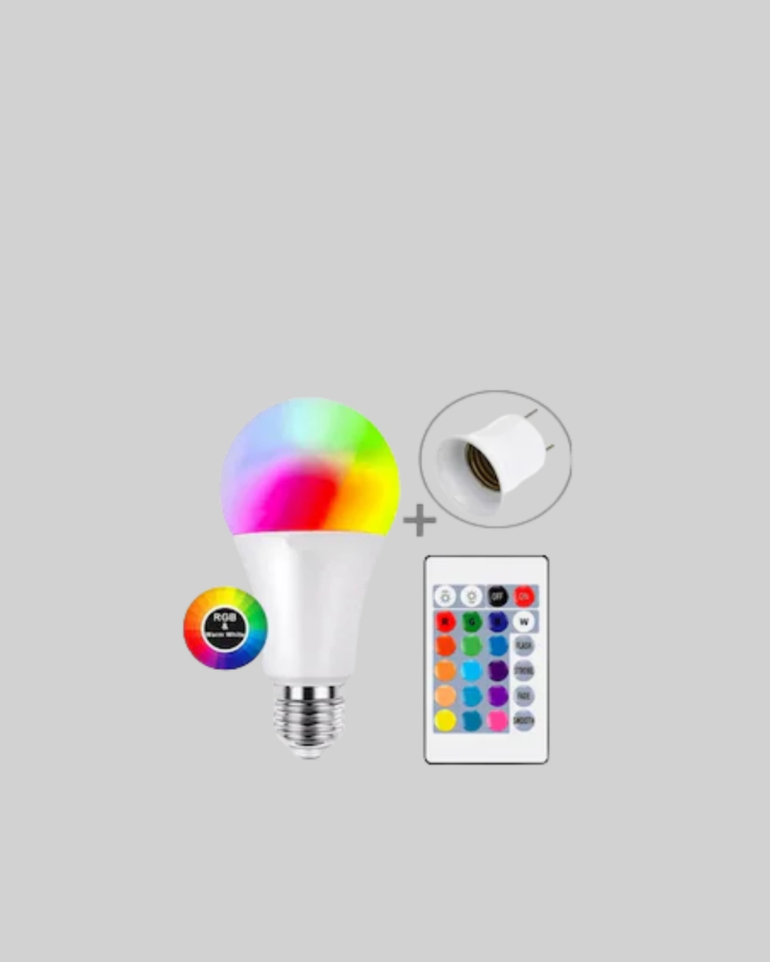 Kumanda Destekli Çok Renkli Akıllı Led Ampul ( Lisinya )