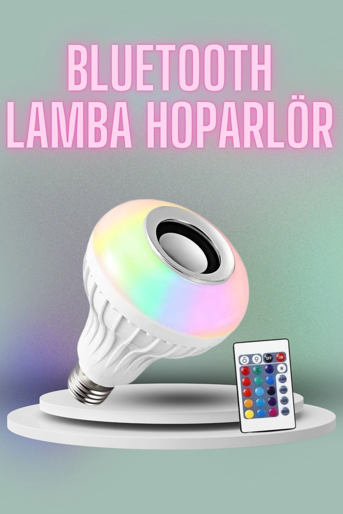 Kumandalı Rgb Led Işık Bluetooth Hoparlör Ses Lambası Renkli Ampul ( Lisinya ) Kumandalı Rgb Led Işık Bluetooth Hoparlör Ses Lambası Renkli Ampul ( Lisinya )