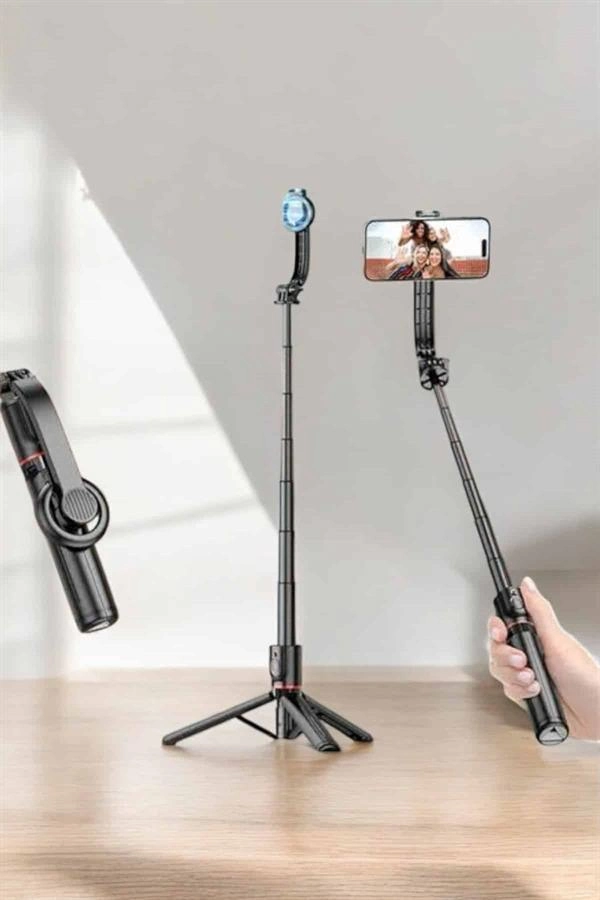 Kumandalı Tripod Telefon Tutucu Selfie Çubuğu 360 Derece Dönebilen ( Lisinya )