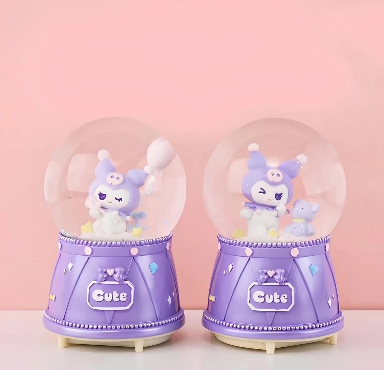 Kuromi Işıklı Müzikli Kar Küresi Orta Boy Alk3118 ( Lisinya )