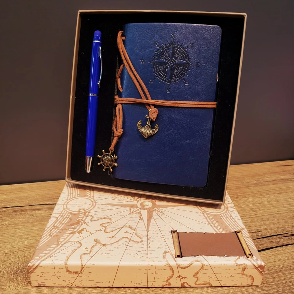 Lacivert Pusula Tasarım Deri Defter Ve Tükenmez Kalem Seti ( Lisinya ) Lacivert Pusula Tasarım Deri Defter Ve Tükenmez Kalem Seti ( Lisinya )